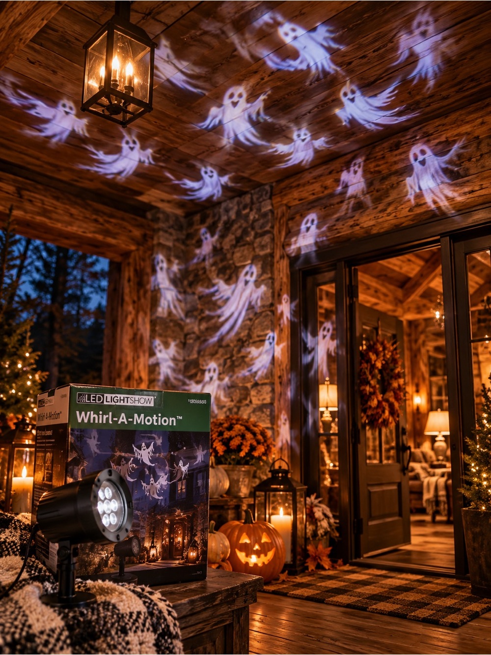 Whirl-A-Motion LED Ghost Projector - White Ghost Effect
